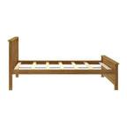 Cadre de lit double classique en bois massif Plank+Beam avec tête de lit pour adultes