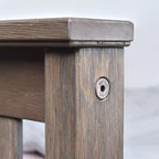 Cadre de lit double classique en bois massif Plank+Beam avec tête de lit pour adultes
