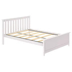 Cadre de lit double classique en bois massif Plank+Beam avec tête de lit pour adultes
