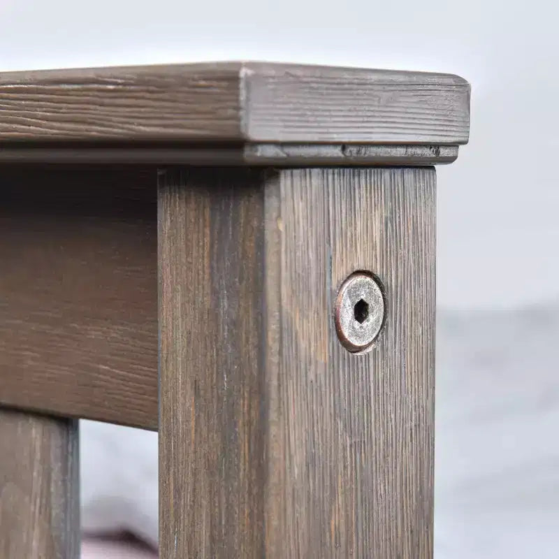 Cadre de lit double classique en bois massif Plank+Beam avec tête de lit pour adultes