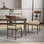 Costway Lot de 2/4 chaises de salle à manger sans accoudoirs, ensemble de chaises de cuisine avec coussin d'assise
