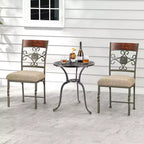 Costway Lot de 2/4 chaises de salle à manger sans accoudoirs, ensemble de chaises de cuisine avec coussin d'assise
