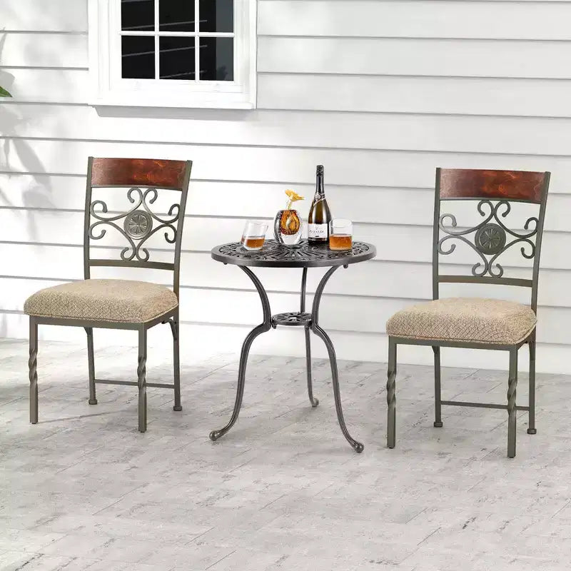 Costway Lot de 2/4 chaises de salle à manger sans accoudoirs, ensemble de chaises de cuisine avec coussin d'assise
