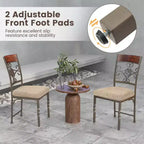 Costway Lot de 2/4 chaises de salle à manger sans accoudoirs, ensemble de chaises de cuisine avec coussin d'assise