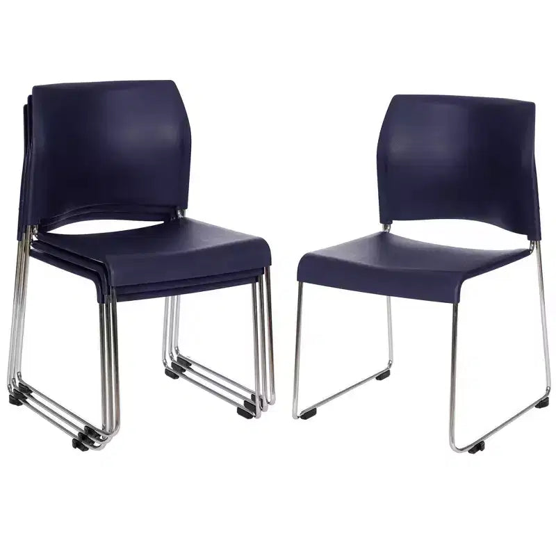 Chaise empilable en plastique Hampden Furnishings Jody Collection, lot de 4