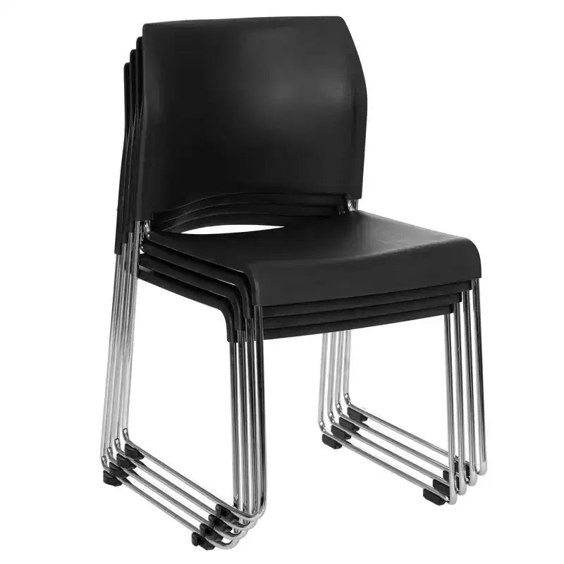 Chaise empilable en plastique Hampden Furnishings Jody Collection, lot de 4