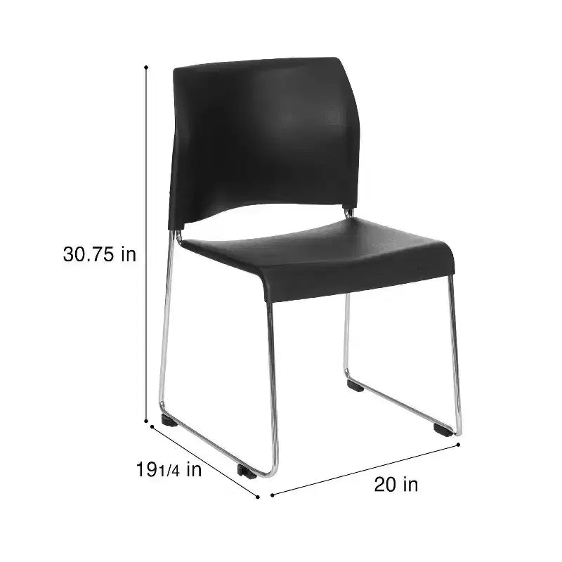 Chaise empilable en plastique Hampden Furnishings Jody Collection, lot de 4