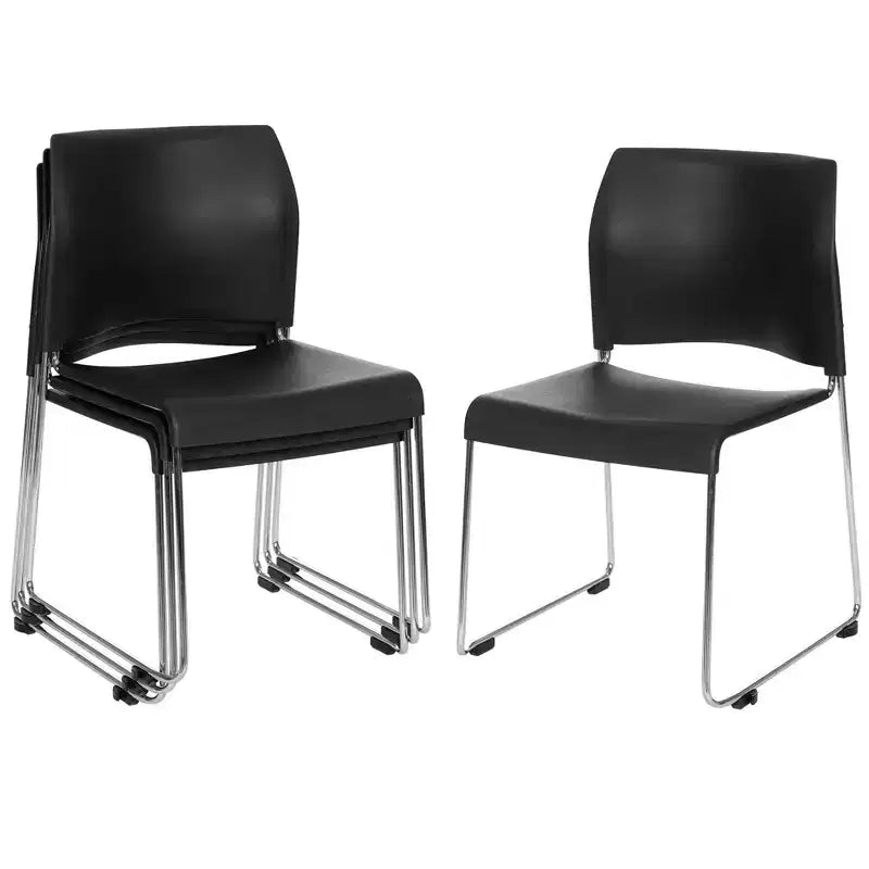Chaise empilable en plastique Hampden Furnishings Jody Collection, lot de 4