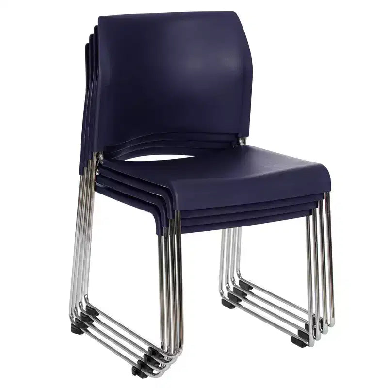 Chaise empilable en plastique Hampden Furnishings Jody Collection, lot de 4