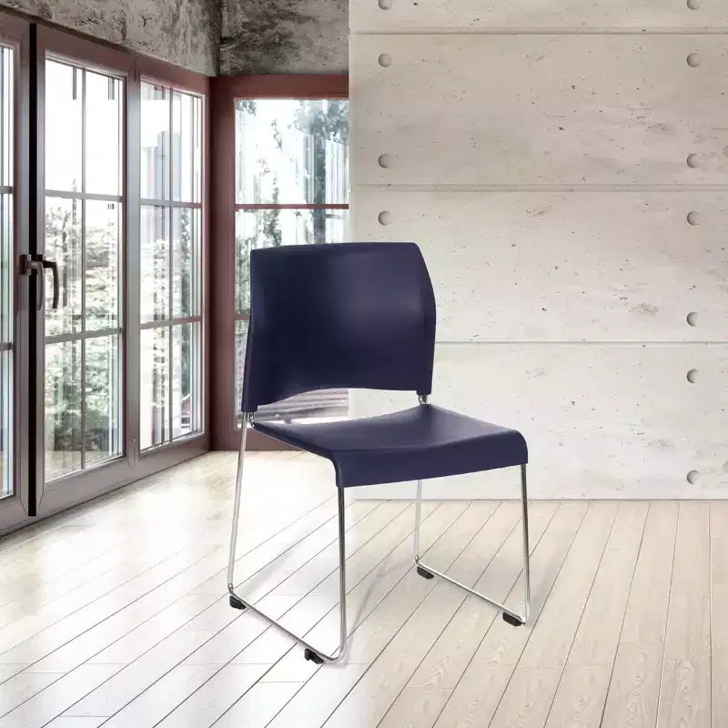 Chaise empilable en plastique Hampden Furnishings Jody Collection, lot de 4