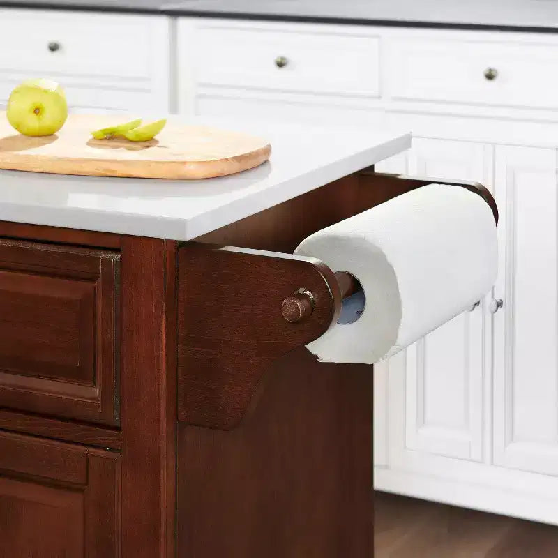 Îlot de cuisine/Chariot de taille standard avec plateau en granit blanc Lafayette - Crosley