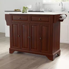 Îlot de cuisine/Chariot de taille standard avec plateau en granit blanc Lafayette - Crosley