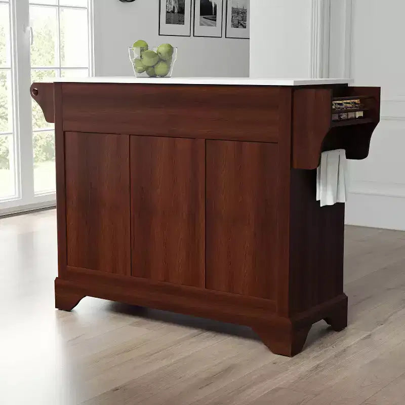 Îlot de cuisine/Chariot de taille standard avec plateau en granit blanc Lafayette - Crosley