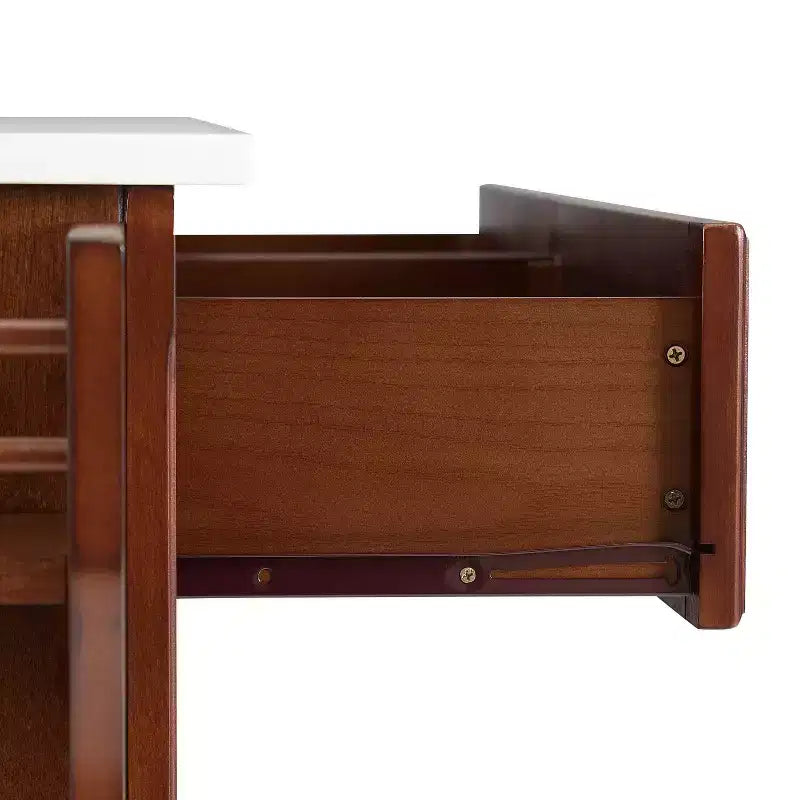 Îlot de cuisine/Chariot de taille standard avec plateau en granit blanc Lafayette - Crosley
