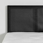 Lit plateforme en métal South Shore avec cannage naturel/noir pur