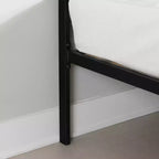 Lit plateforme en métal South Shore avec cannage naturel/noir pur