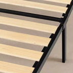 Lit plateforme en métal South Shore avec cannage naturel/noir pur