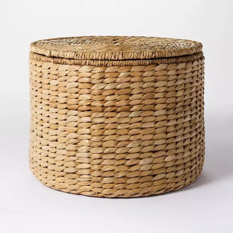 Pouf de rangement tissé expresso – Threshold conçu avec McGee