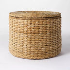 Pouf de rangement tissé expresso – Threshold conçu avec McGee