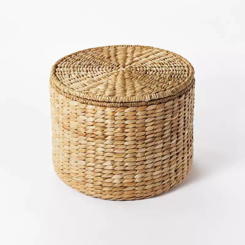 Pouf de rangement tissé expresso – Threshold conçu avec McGee