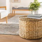 Pouf de rangement tissé expresso – Threshold conçu avec McGee