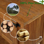 Console de ferme de 48 pouces, Table d'entrée avec 2 tiroirs et armoires, Table de canapé en bois massif avec étagères