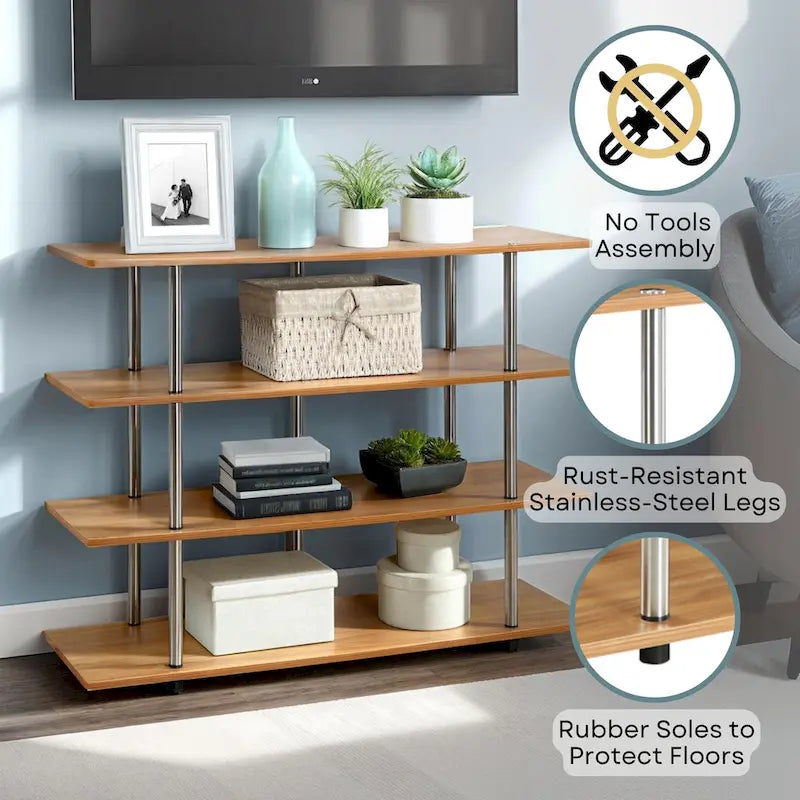 Meuble TV Haut XL 55 Pouces à 4 Niveaux