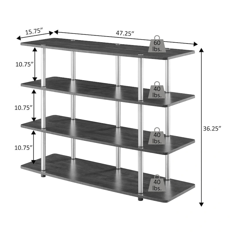 Meuble TV Haut XL 55 Pouces à 4 Niveaux