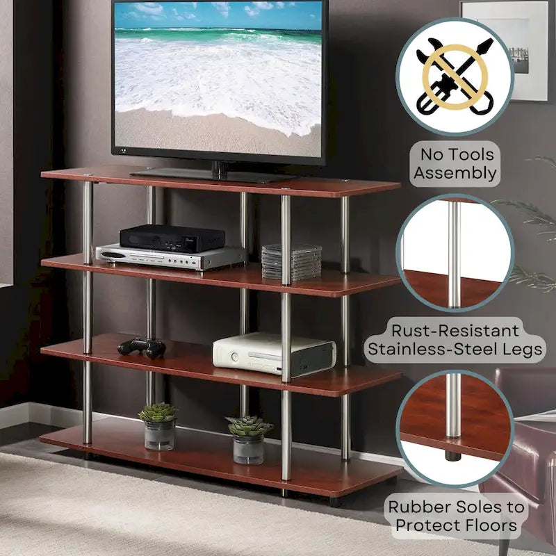 Meuble TV Haut XL 55 Pouces à 4 Niveaux