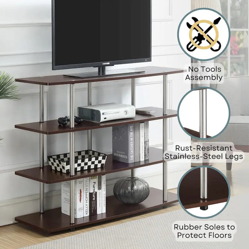 Meuble TV Haut XL 55 Pouces à 4 Niveaux