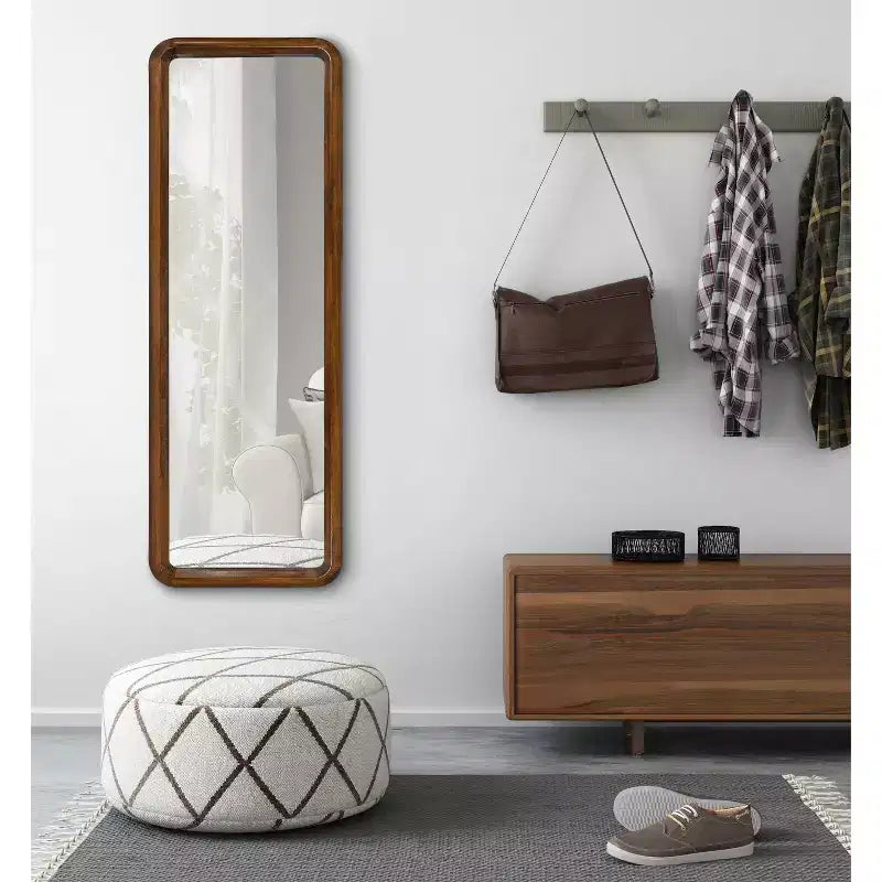 Miroir mural pleine longueur Pao Noyer Marron - Kate & Laurel All Things Decor