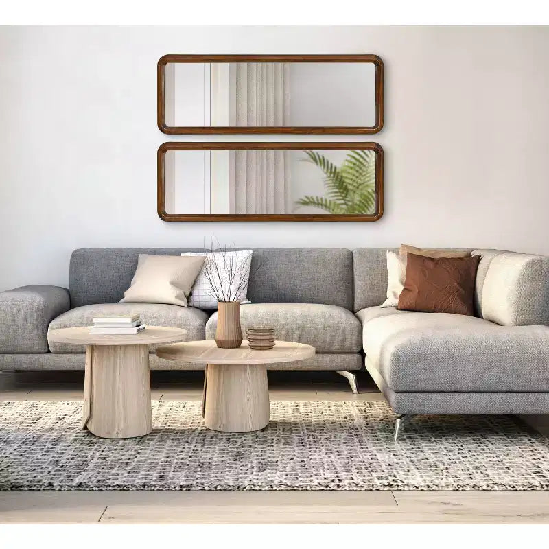 Miroir mural pleine longueur Pao Noyer Marron - Kate & Laurel All Things Decor