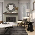 Table d'appoint Olivia & May avec base en forme de cloche et accents métalliques