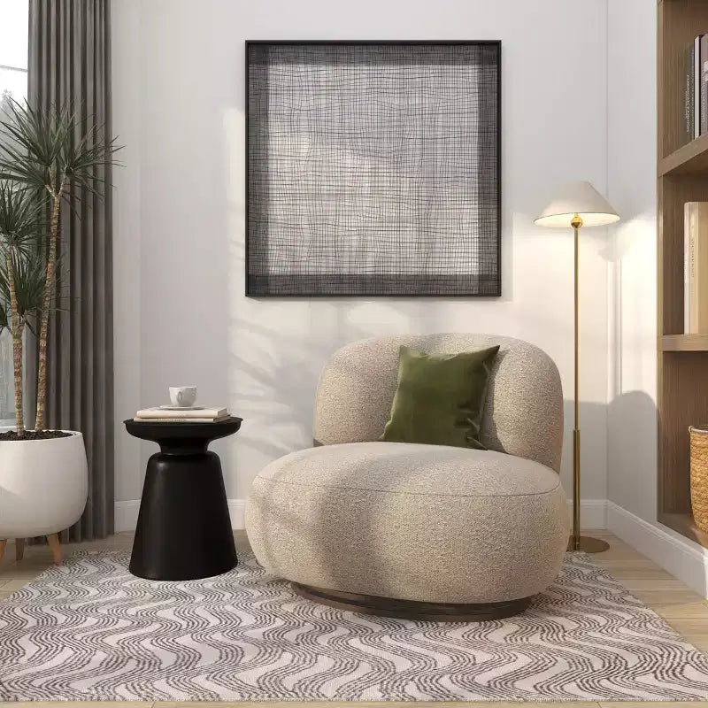 Table d'appoint Olivia & May avec base en forme de cloche et accents métalliques