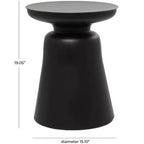 Table d'appoint Olivia & May avec base en forme de cloche et accents métalliques