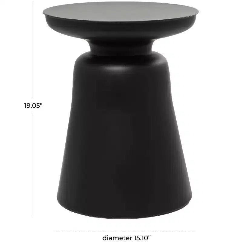 Table d'appoint Olivia & May avec base en forme de cloche et accents métalliques