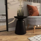 Table d'appoint Olivia & May avec base en forme de cloche et accents métalliques