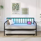 Costway Lit de repos double réglable avec station de charge et lumières LED