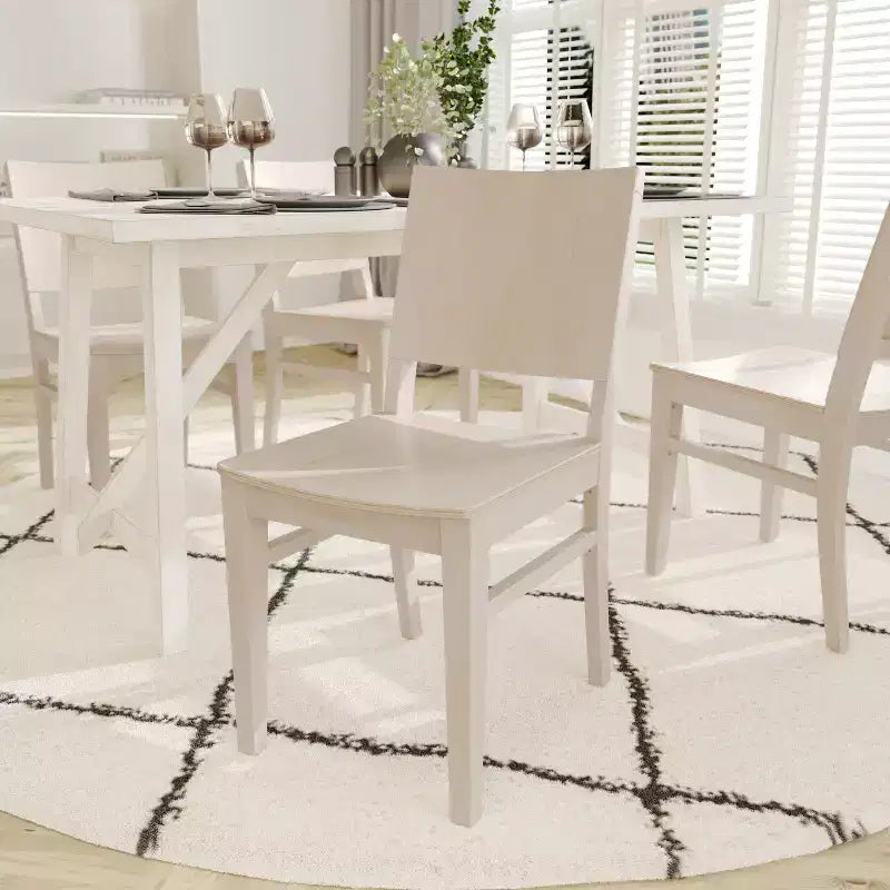 Emma et Oliver - Lot de 2 chaises de salle à manger avec dossiers incurvés et structures en bois massif