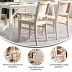 Emma et Oliver - Lot de 2 chaises de salle à manger avec dossiers incurvés et structures en bois massif