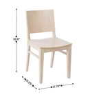Emma et Oliver - Lot de 2 chaises de salle à manger avec dossiers incurvés et structures en bois massif