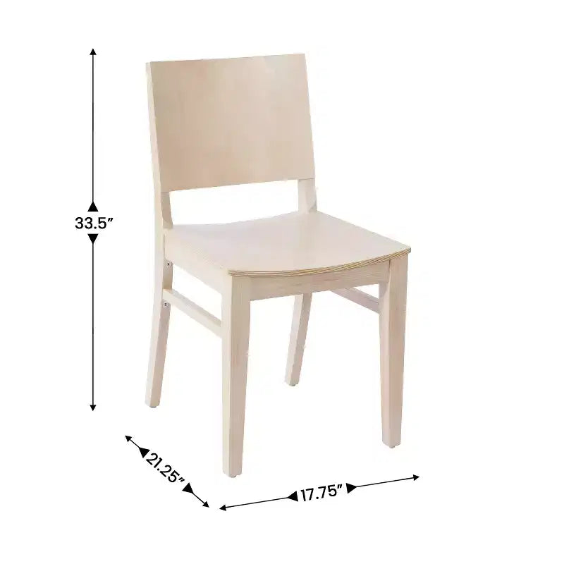 Emma et Oliver - Lot de 2 chaises de salle à manger avec dossiers incurvés et structures en bois massif