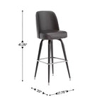 Emma et Oliver - Lot de 2 tabourets de bar en métal avec siège baquet pivotant