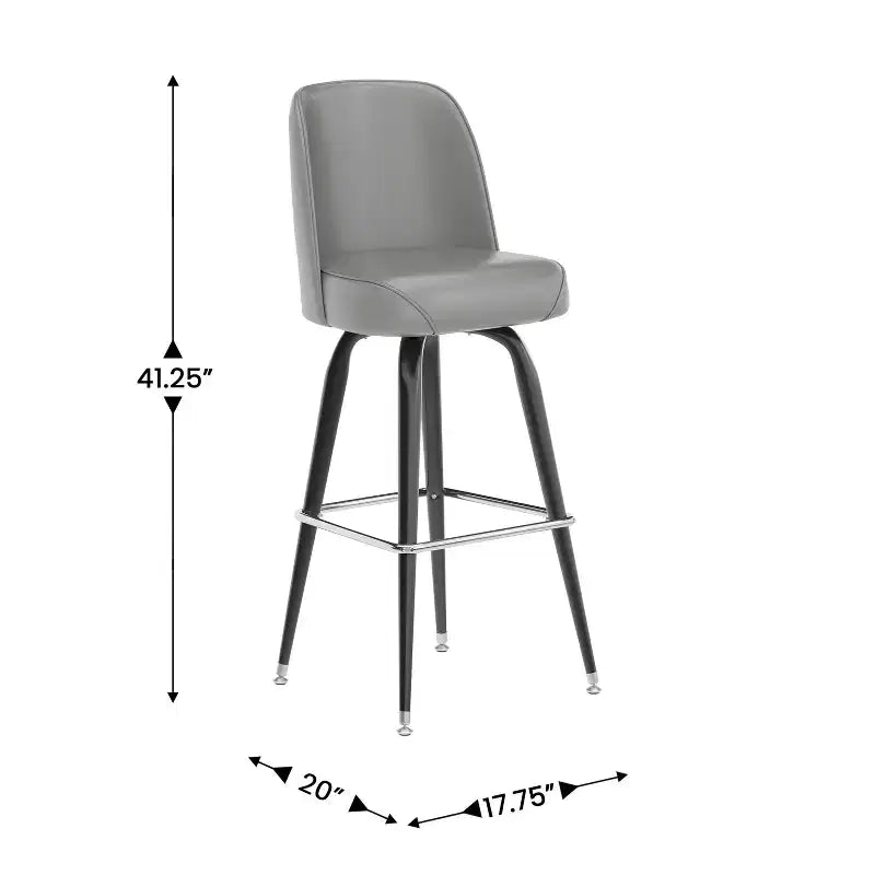 Emma et Oliver - Lot de 2 tabourets de bar en métal avec siège baquet pivotant
