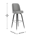 Emma et Oliver - Lot de 2 tabourets de bar en métal avec siège baquet pivotant