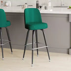 Emma et Oliver - Lot de 2 tabourets de bar en métal avec siège baquet pivotant
