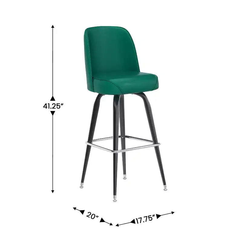 Emma et Oliver - Lot de 2 tabourets de bar en métal avec siège baquet pivotant