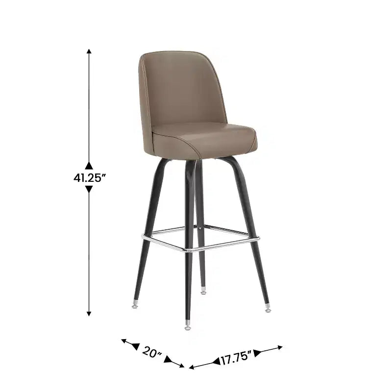 Emma et Oliver - Lot de 2 tabourets de bar en métal avec siège baquet pivotant