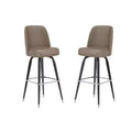 Emma et Oliver - Lot de 2 tabourets de bar en métal avec siège baquet pivotant