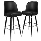 Emma et Oliver - Lot de 2 tabourets de bar en métal avec siège baquet pivotant